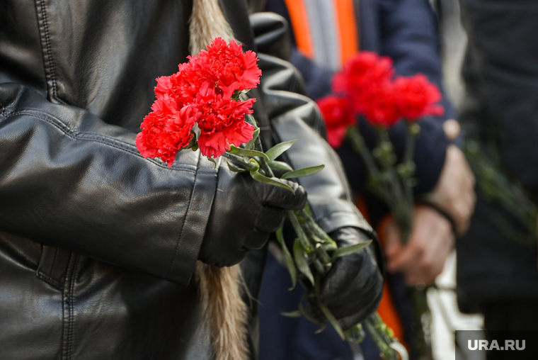 Клипарт. Возложение цветов, Мемориал на аллее Славы. Челябинск, гвоздики, цветы, мемориал