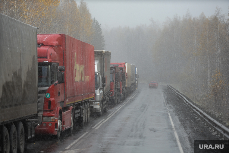 Трасса М5 Дорога Челябинск, снег, пробка, трасса м5, дорога