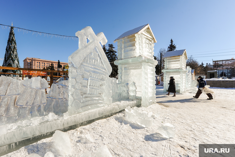 Ледовый городок. Челябинск, ледовый городок