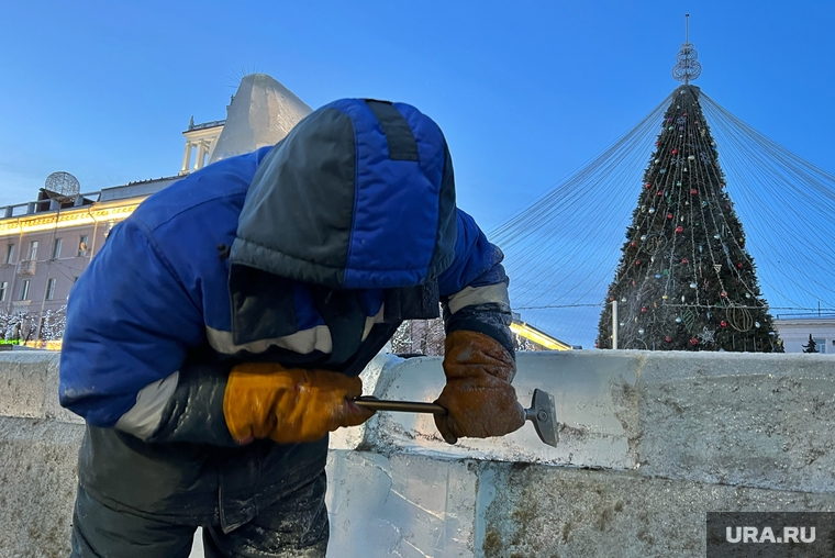 Ледовый городок. Курган, ледовый городок
