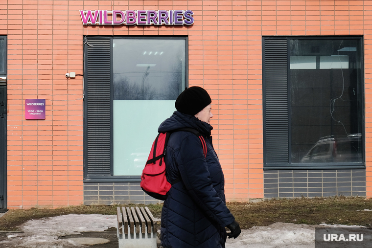 Повседневная жизнь. Москва, пенсионер, женщина, вывеска, wildberries, вайлдберриз