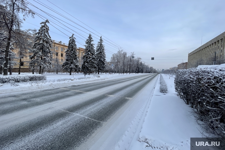 1 января. Челябинск, холод, зима, погода, проспект ленина, виды города, мороз