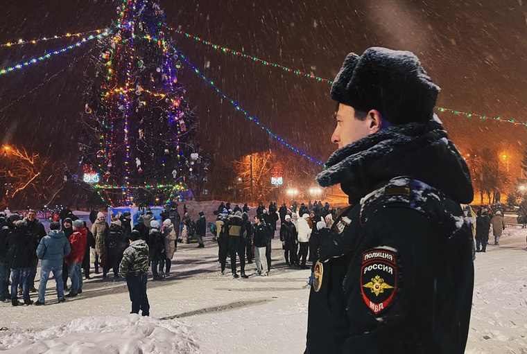 Полиция и другие службы обеспечили спокойствие более чем на 80 новогодних мероприятиях
