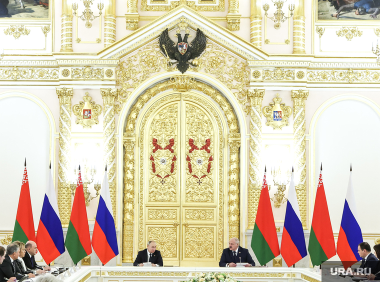 Владимир Путин и Александр Лукашенко на заседании высшего Госсовета союзного государства России и Белоруссии. Москва, путин владимир, лукашенко александр