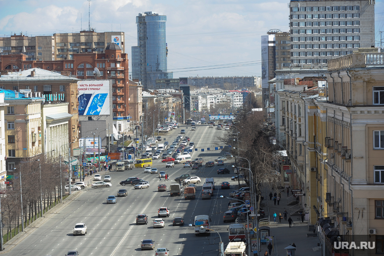 Челябинск сверху, город челябинск, проспект ленина