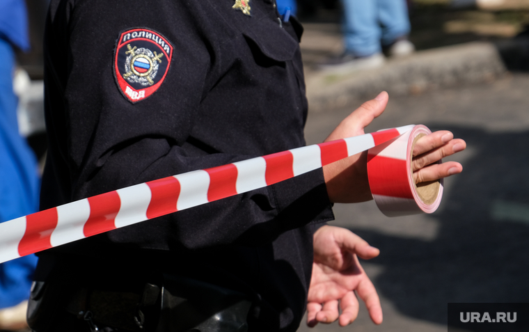 Взрыв газа в жилом доме в г. Балашиха. Москва, полиция, лента для ограждения