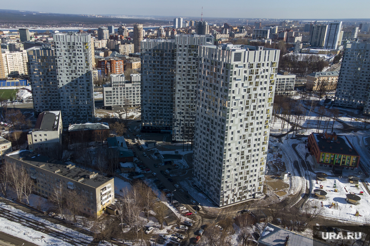 Виды города с высоты. Пермь, новостройки, вид сверху, жк гулливер, пермь с высоты