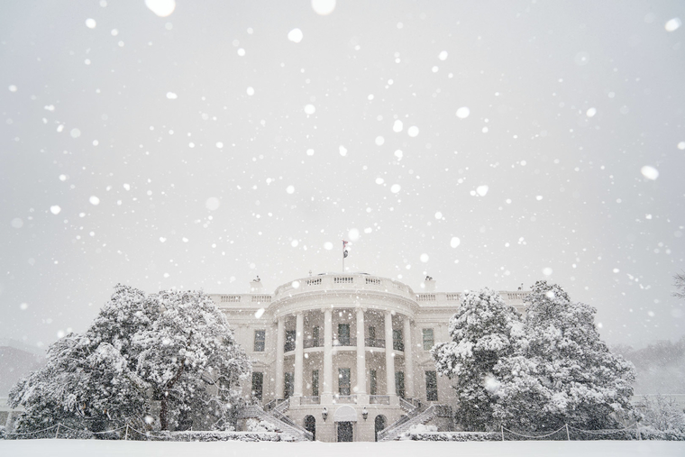 Президент США. stock, белый дом, зима, White house, stock