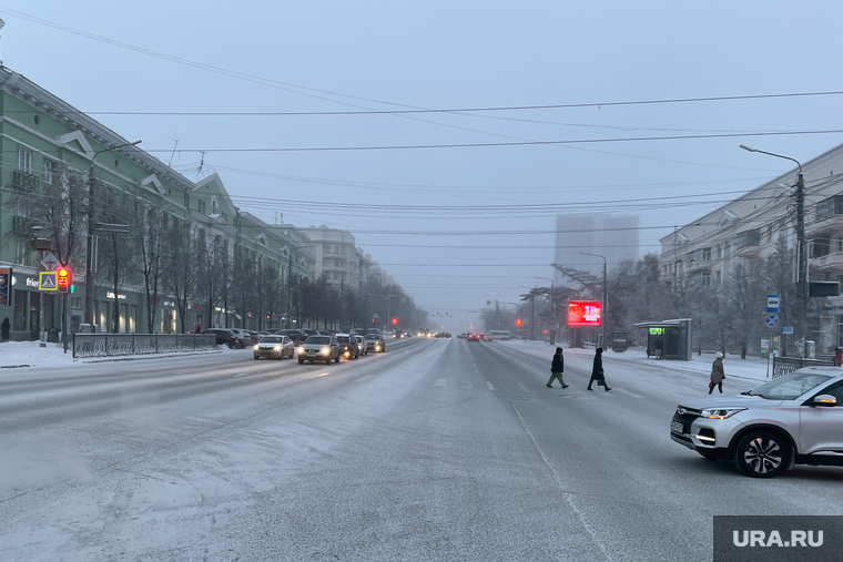 Мороз. Челябинск, холод, зима, погода, проспект ленина, климат, мороз, декабрь