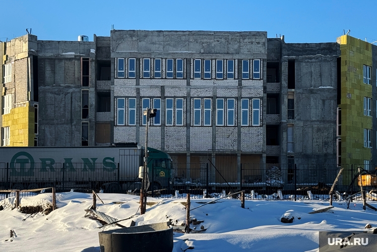 Строительство школы в Заозерном. Курган, школа, стройка, заозерный