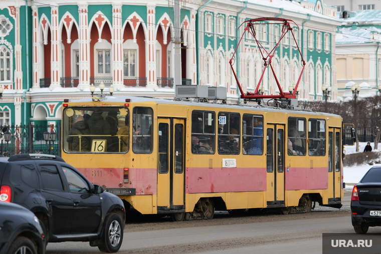 Клипарт, разное. Екатеринбург, общественный транспорт, трамвай, маршрут16