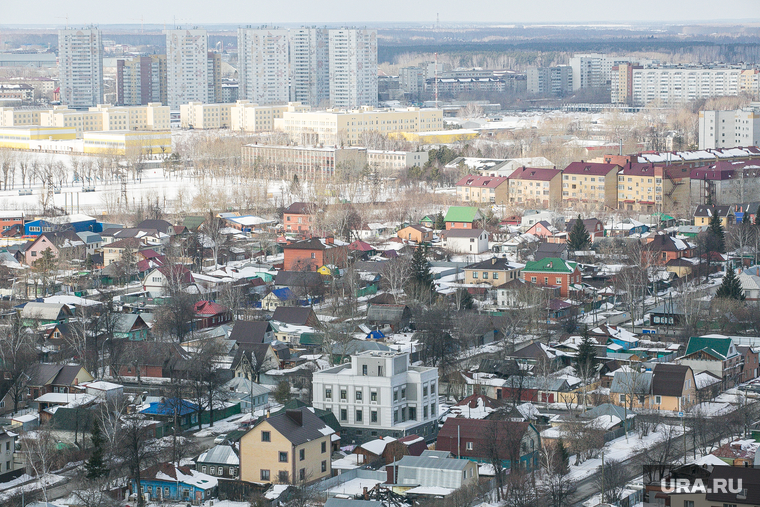 Виды города с высоты. Тюмень, частные дома, частный сектор, тюмень, виды тюмени