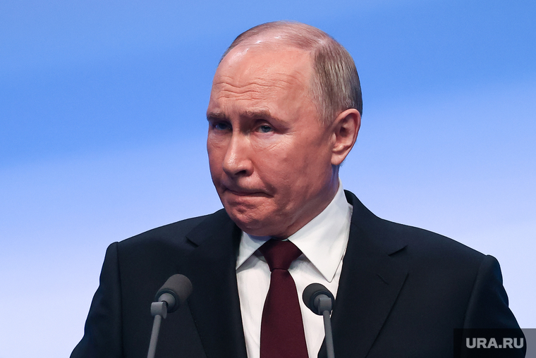 Президент России Владимир Путин на пресс-конференции после окончания голосования на президентских выборах 2024. Москва, путин владимир, топ