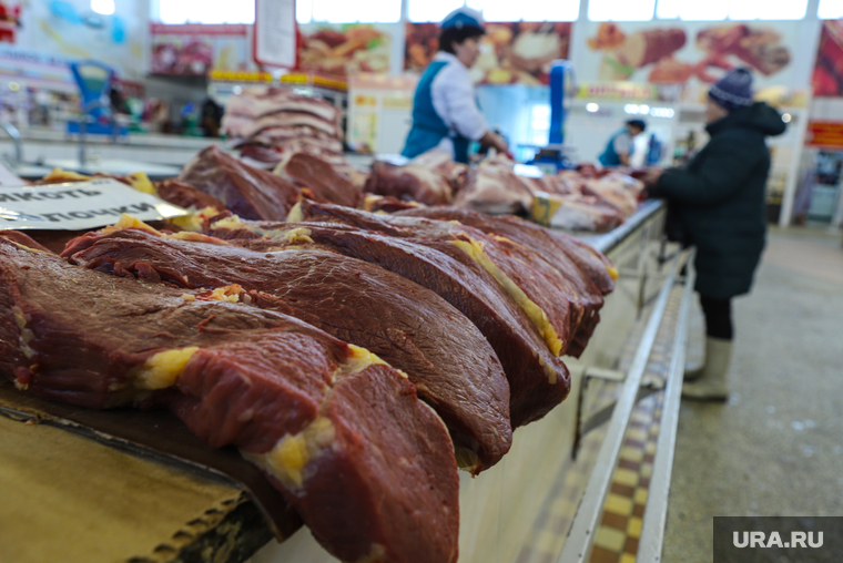 Центральный городской рынок. Курган, покупатель, продавец, центральный рынок, мясной отдел, рынок, мясо
