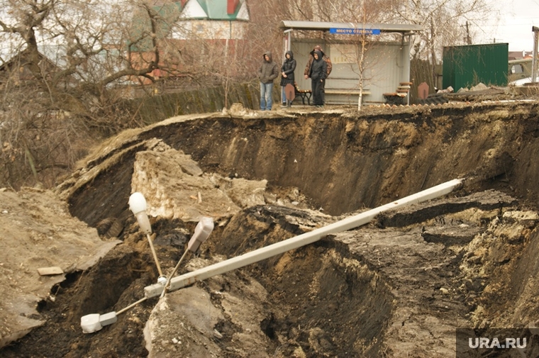 Оползень в Ульяновске, оползень