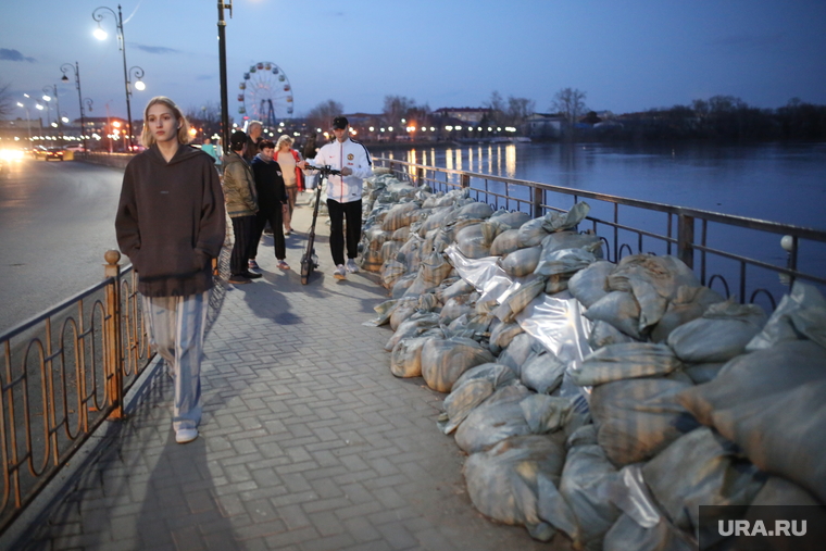 Паводок, Городской пляж. Ишим. Тюмень, половодье, ишим, паводок, наводнение, потоп, разлив