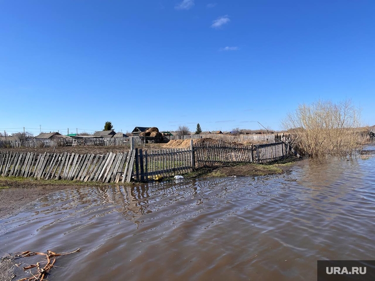Деревня Логинова, деревня, ограда, паводок, потоп, забор, подтопление