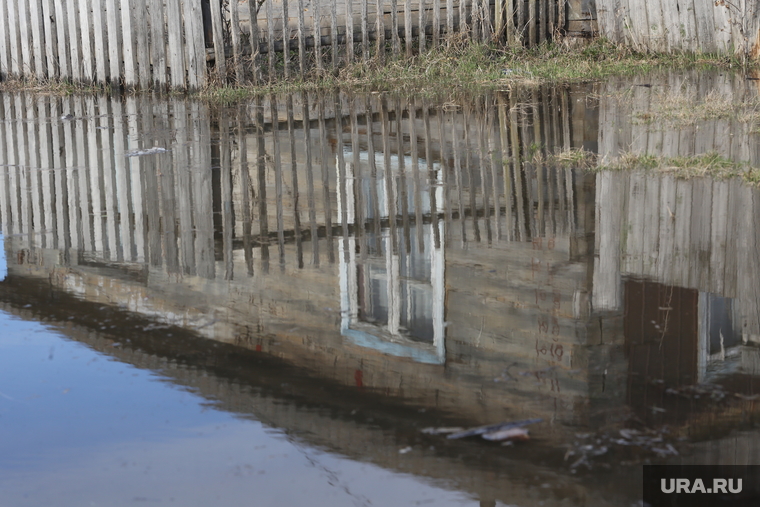 Паводок, Деревня Репьева. Ишимский район. Тюмень, отражение, паводок, наводнение, потоп, разлив