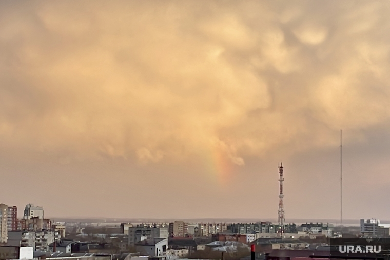 Ливень. Челябинск, радуга, дождь