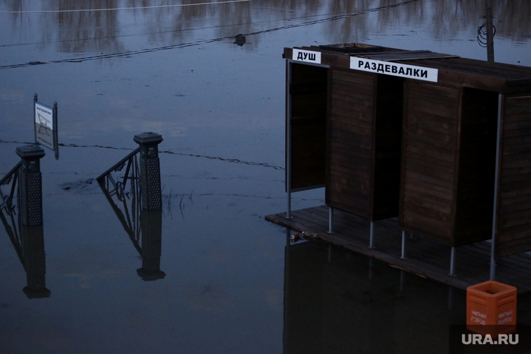 Паводок, Городской пляж. Ишим. Тюмень, половодье, ишим, паводок, наводнение, потоп, разлив
