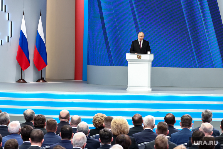 Владимир Путин на послании Федеральному Собранию РФ. Москва, путин владимир