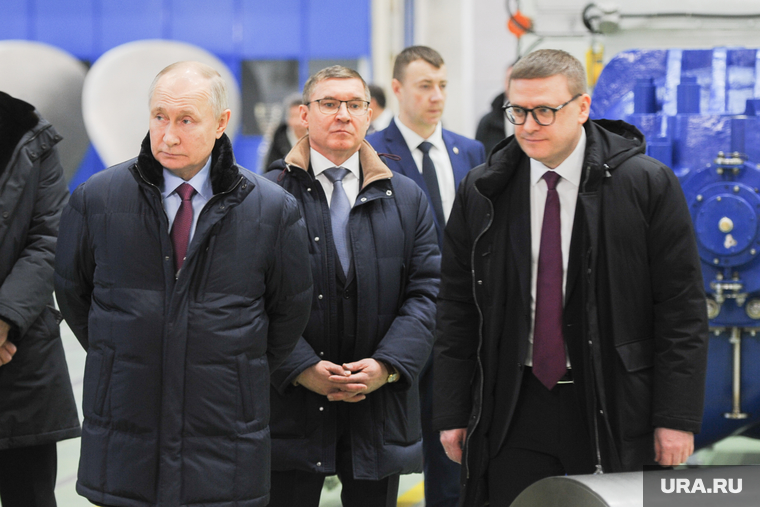 Визит Владимира Путина на ГК КОНАР. Челябинск, якушев владимир, бондаренко валерий, путин владимир, текслер алексей