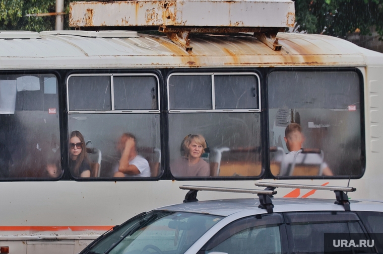 Пассажиры общественного транспорта с сочувствием наблюдали за пешеходами