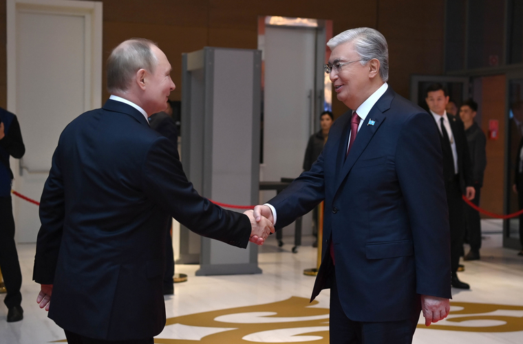 Встреча Путина и Токаева на саммите ШОС