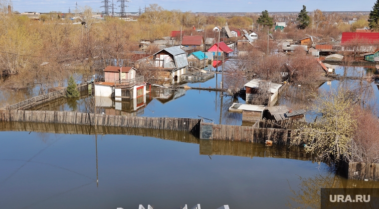 Мост Бурова-Петрова и шоссе Тюнина. Курган, паводок, наводнение, потоп