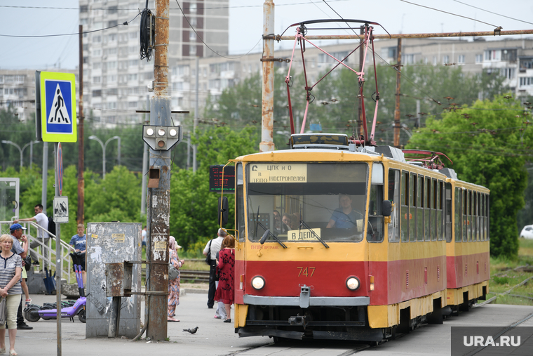 Виды Екатеринбурга, общественный транспорт, маршрут6, трамвай