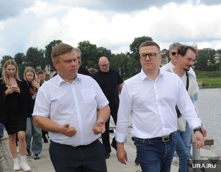 Алексей Текслер на осмотре набережной реки Нязя. Нязепетровск, текслер алексей, река нязя, набережная нязи
