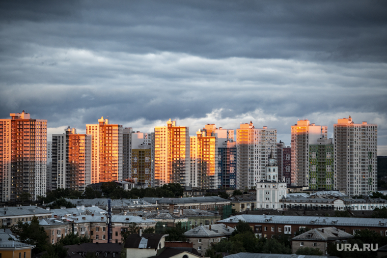 Погода. Пермь, многоэтажки, закат, жилье, новостройка