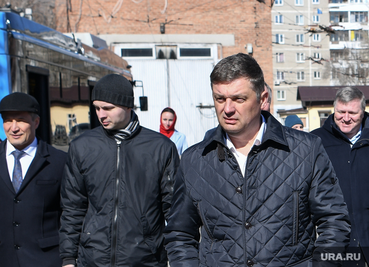 Презентация нового троллейбуса Алексею Орлову. Екатеринбург, орлов алексей, троллейбусное депо, нугаев сергей