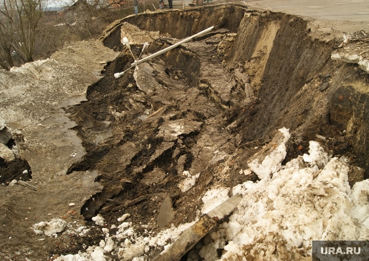 Оползень в Ульяновске, оползень