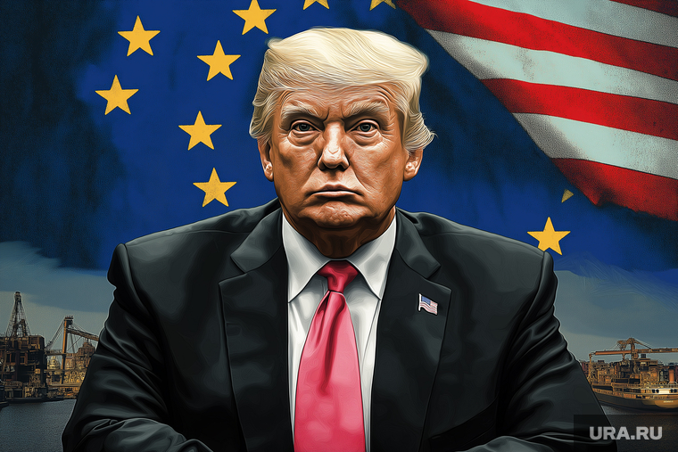 Трамп, пошлины. Создано в Midjourney, евросоюз, санкции, трамп, европа, пошлины