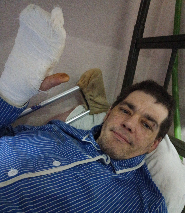 В феврале Захар лежал в госпитале