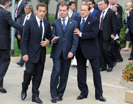 Фотожаба «Пьяный Медведев на G8»