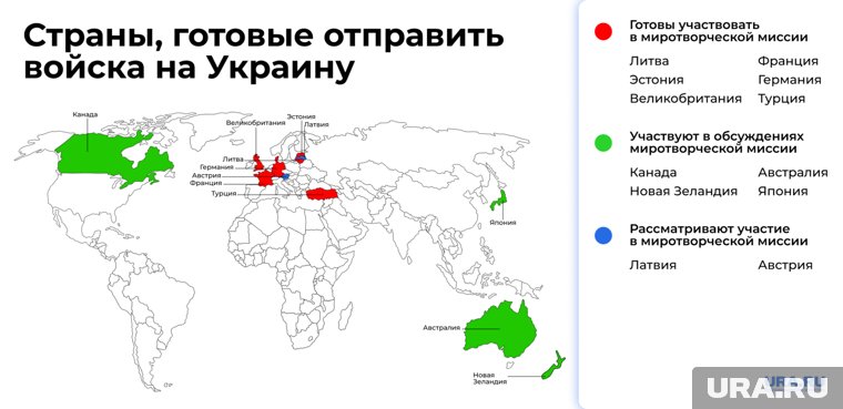 Какие страны готовы отправить войска на Украину