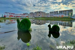 Новый парк в Заозерном топит второй год подряд