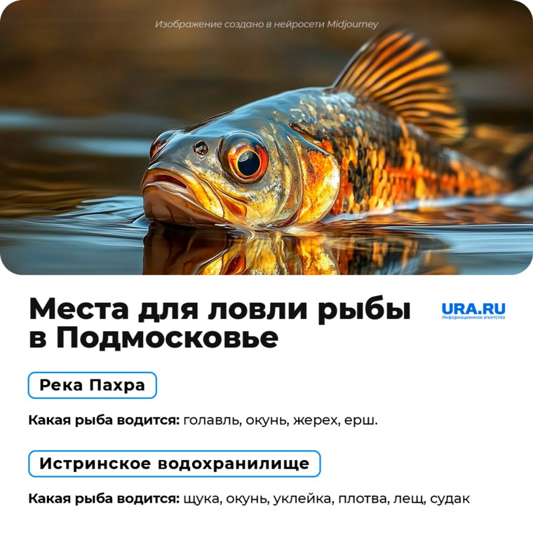Места для ловли рыбы в Подмосковье