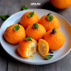 Сырные мандарины — очень вкусная и красивая закуска