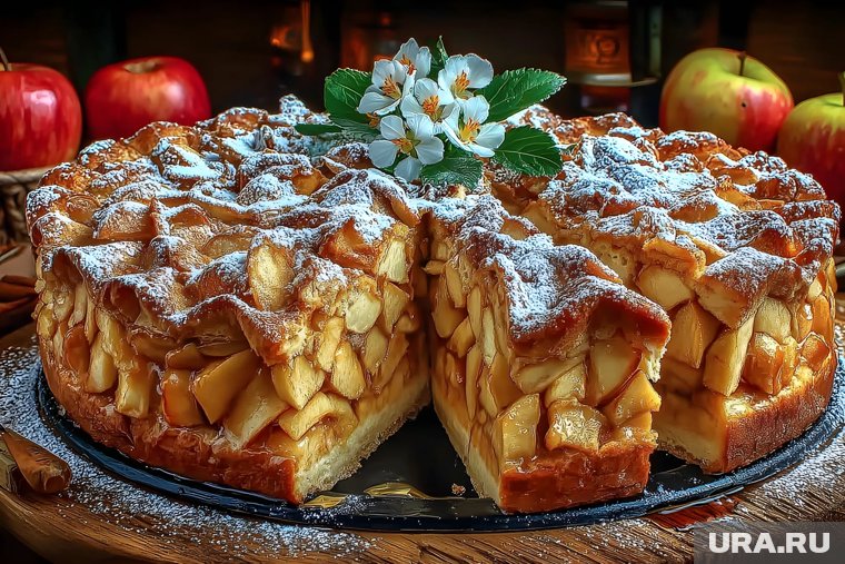 Яблоки можно запекать в шарлотке