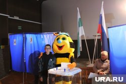 Человек в костюме пришел на выборы