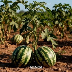 Если не следить за симптомами болезней и вредителей - арбузы могут зачахнуть 