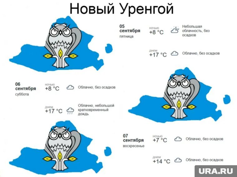 Прогноз погоды в Новом Уренгое