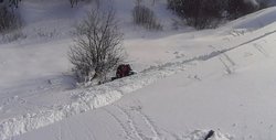 Водитель снегохода не справился с управлением