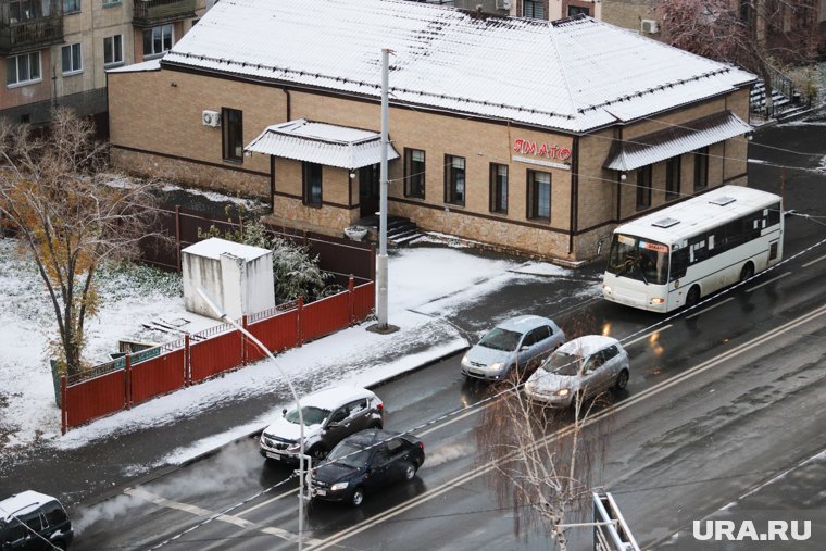 В городе выпал первый снег