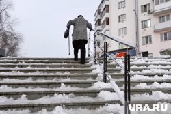 Падение на льду особо опасно для пожилых людей 