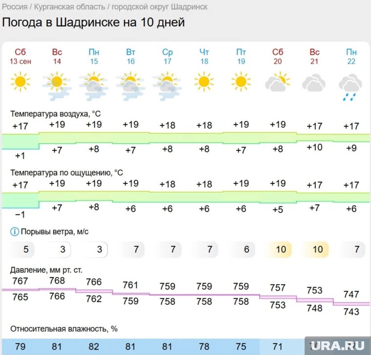 В Шадринске в начале недели будет туманно