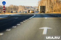 На дороге ведутся ремонтные работы